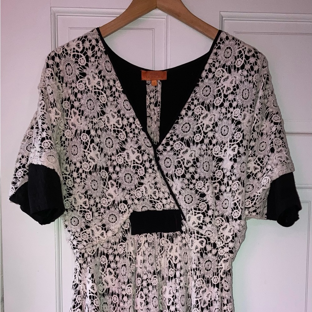 Olga Kapustina White And Black  Crochet Dress 6